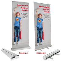 Pas cher Pull Up Standard Pop Up Bannières Roll Up Grande Bannière Rétractable Double Face Marketing Trade Show Rollable Banner Sign