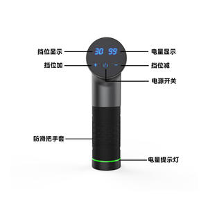 Pistolet de massage neutre 1200-3200 tr/min, moteur sans balais, 6+ têtes, rechargeable par USB, contrôle tactile, relaxant musculaire profond - Product Image 1