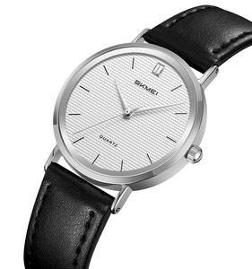 นาฬิกาข้อมือผู้หญิง SKMEI 2568 ดีไซน์หรูหรา สไตล์ลำลอง ระบบควอตซ์ ตัวเรือนโลหะผสม สายหนัง กันน้ำ 3 บาร์ พร้อมกล่องของขวัญ - Product Image 4