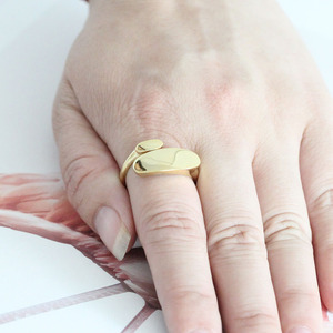 Geometric Gold Open <b>Ring</b> 8Mm Smooth Simple Design For Women Gift Jewelry - Product Image 4