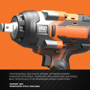 ประแจบลัชเลสไร้สาย 511612 20V MAX แรงบิด 1500 นิวตันเมตร ขนาดหัว 3/4 นิ้ว แบตเตอรี่ลิเธียมไอออน 4.0 แอมป์ชั่วโมง ได้รับการรับรองมาตรฐาน CE สำหรับซ่อมแซมตัวถังรถยนต์ - Product Image 5