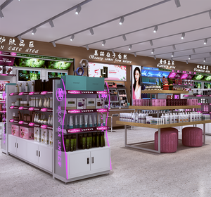 Étagère de supermarché affichage led cosmétique rackled pour supermarché rayonnage gondole de supermarché avec îlot lumineux - Product Image 3