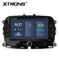XTRONS 7 pouces Octa Core 4+128 Go Global 4G Écran IPS 1024x600 Lecteur multimédia stéréo de navigation automobile Android pour Fiat 500