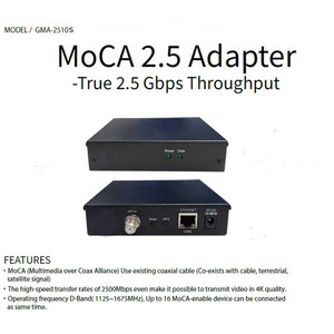 Lên đến 16 <span class=keywords><strong>Moca</strong></span> cho phép thiết bị điều khiển Receiver <span class=keywords><strong>Ethernet</strong></span> Over <span class=keywords><strong>Coax</strong></span> True 2.5 Gbps throughpu <span class=keywords><strong>Moca</strong></span> 2.5g <span class=keywords><strong>Adapter</strong></span> chuyển đổi - Product Image 2