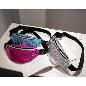 Sac banane holographique à paillettes pour femme, sac de poitrine laser, sac ceinture, nouveauté 2018 - Product Image 5