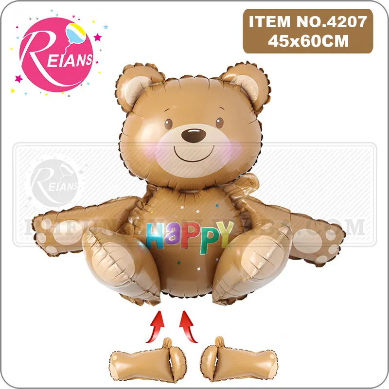 Enorme 3D Orso stagnola balloons baby shower decorazione elio palloncino buon compleanno palloncini Gonfiabili Giocattoli sfera di aria rifornimenti del partito