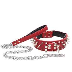 Kingtale Sharp Spiked <span class=keywords><strong>Studded</strong></span> Hunde halsband Stilvolle Leder Hunde halsbänder für mittlere und große Hunde - Product Image 6