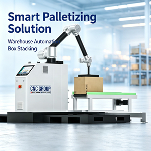 Robot collaboratif mobile pour la palettisation, système de palettisation flexible Cobot, machine d'empilage automatique de cartons à la fin de ligne - Product Image 1