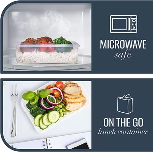 Hộp đựng thực phẩm nhựa trong suốt, kín khí, giữ tươi thực phẩm, bán chạy, bộ hộp đựng thức ăn có nắp đậy - Product Image 2