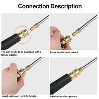 Pistolet de laveuse à haute pression baguette d'extension lavage de voiture métal Jet Lance 1/4 "connecteur rapide remplacement Lance pistolet de lavage tige propre