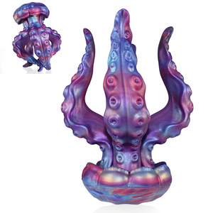 Dildo fantaisie pieuvre méduse en silicone liquide, plug anal réaliste à tentacules, jouet sexuel pour adultes, plug anal alien pour hommes et femmes - Product Image 1