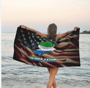 Bandera de <span class=keywords><strong>Seychelles</strong></span> Toalla de playa de microfibra Toalla de baño de acuarela Toalla de playa sin arena Manta Toalla absorbente de secado rápido - Product Image 5