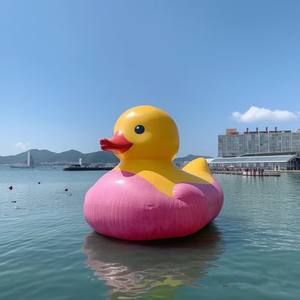 Canard géant gonflable flottant sur le lac, jouet gonflable flottant sur le lac, OEM |   Fabricant en gros d'attractions gonflables pour lacs - Product Image 3