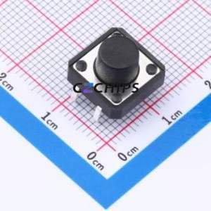 TS-1094-A9B2-D1 Tactile Switch Through hole-4P,12x12mm Switch Single Pole Single Throw Round Button 1.8N Through Hole - Product Image 1