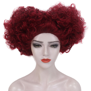 Copricapo Regina Rossa di Alice nel Paese delle Meraviglie, Parrucca da Strega Pazza per Halloween - Product Image 5