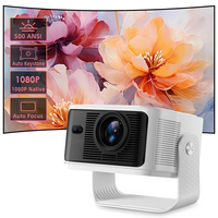 Projecteur LED HY350 MAX Android 14 4K Ready 1080p avec Wi-Fi 5.2 500 ANSI Lumens – Portable pour Home Cinéma Extérieur