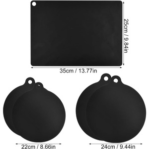 Tapis de protection en silicone résistant à la chaleur pour plaques à <span class=keywords><strong>induction</strong></span> – Formes rondes/carrées, style européen et américain - Product Image 2