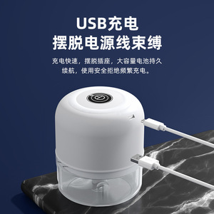 Hachoir à ail électrique multifonctionnel, robot culinaire alimenté par batterie 5V, boîtier en plastique, été 2021, origine Jieyang - Product Image 4