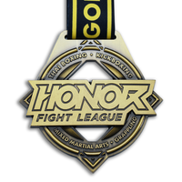 Médailles et trophées de médaille Muay Thai en métal personnalisé pour sport