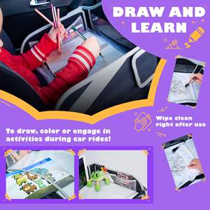 Échantillon gratuit nouveau produit équipement de voyage à impression personnalisée siège auto pour tout-petits plateau de voiture pliable et étanche plateau de jeu de voyage pour enfants vente en gros - Product Image 2