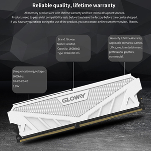 Memoria di <span class=keywords><strong>Ram</strong></span> di raffreddamento della maglia di Gloway PC4-28800 3600mhz <span class=keywords><strong>DDR4</strong></span> 16GB per il PC di gioco <span class=keywords><strong>DDR4</strong></span> 8GBX2 <span class=keywords><strong>Ram</strong></span> ad alta frequenza da tavolino 1.35V - Product Image 3