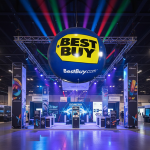 Globo Redondo Inflable de Helio de 2.5m, Globo Volador, Esfera Inflable Voladora - Product Image 1