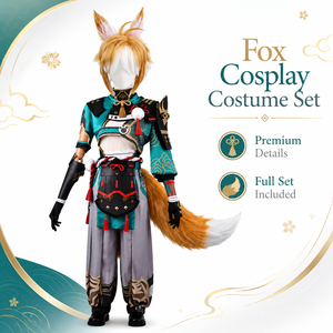 Costume de <span class=keywords><strong>cosplay</strong></span> <span class=keywords><strong>Gorou</strong></span> Render, uniforme de renard, unisexe, pour adultes, ensemble de costumes d'Halloween, polyester, en stock - Product Image 6