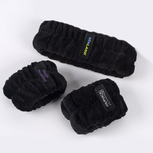 Biểu Tượng Tư Nhân 3 cái/bộ Rửa Mặt Đàn Hồi <span class=keywords><strong>Headband</strong></span> Hấp Thụ Dây Đeo Sợi Nhỏ Cổ Tay Washband Spa <span class=keywords><strong>Headband</strong></span> Cho Phụ Nữ - Product Image 2