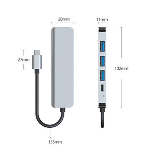 Hub USB Type C 5 en <span class=keywords><strong>1</strong></span> HDMI 4K 30Hz avec USB3.0 USB2.0 SD Station d'accueil 5 en <span class=keywords><strong>1</strong></span> pour <span class=keywords><strong>PC</strong></span> Ordinateur portable Accessoires d'ordinateur Station d'accueil - Product Image 5