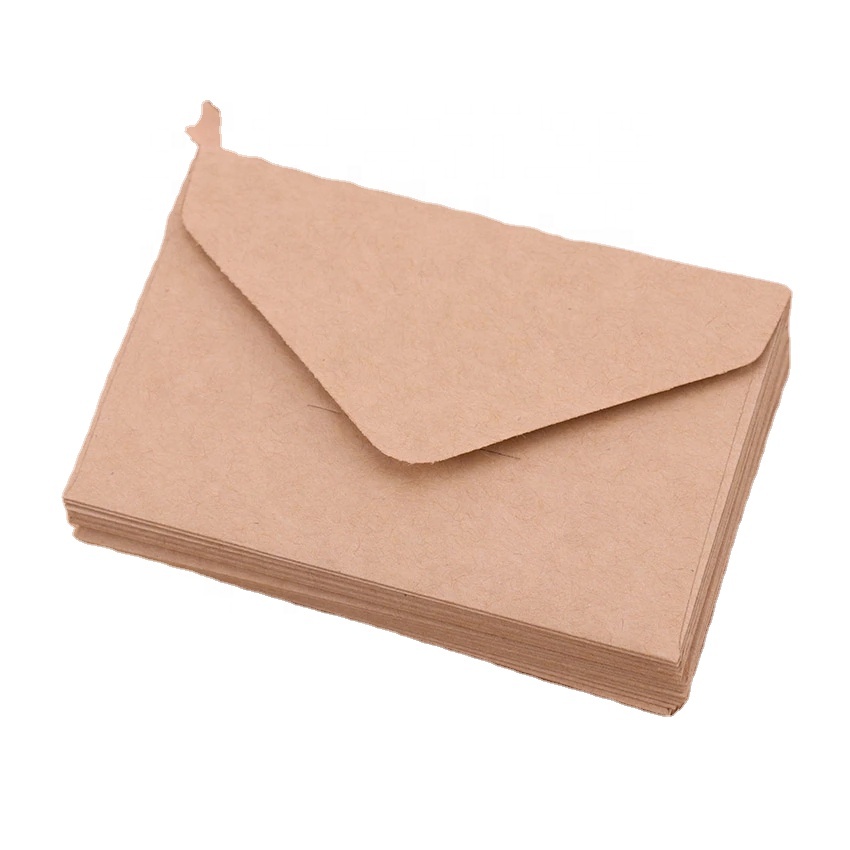 Классический Пустой Эко крафт-бумажный конверт для свадебного приглашения/подарка/наличных