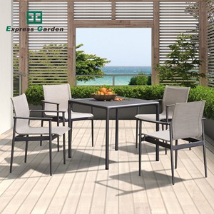 Express Garden Morden Mobilier de jardin extérieur Nouveau design Ensemble chaise et table en maille pour les repas et le parc - Product Image 1