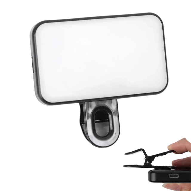 Selfie Ring Light for Laptop Computer Desktop Youtube, Ring Lamp Video Conference Lighting Kit With Tripod Phone Holder Clip on
