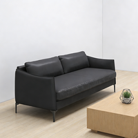 Canapé de réception moderne commercial, canapé de bureau en cuir, ensemble de canapés de bureau, mobilier de bureau