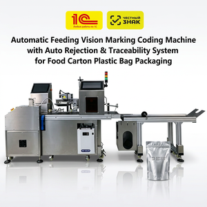 Machine de codage et de marquage par vision à alimentation automatique avec système de rejet automatique et de traçabilité pour l'emballage de cartons alimentaires et de sacs en plastique - Product Image 1