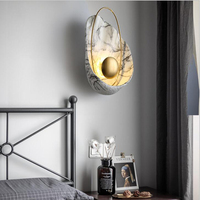 Applique murale moderne minimaliste en résine avec source de lumière LED pour la maison, l'hôtel, la chambre, l'escalier, le couloir, le bureau, la salle de bain