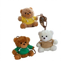 Pendentif en peluche ours mignon avec capuche, logo personnalisé, breloque de sac en peluche Teddy, cadeau promotionnel