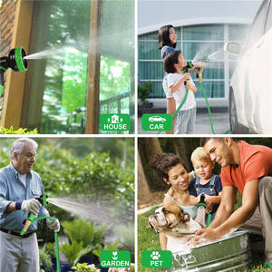 Juego de mangueras de jardín extensibles de 100 pies de color de tamaño personalizado tubería de agua plegable elástica resistente al desgaste carrete de manguera de jardín de metal duradero - Product Image 4