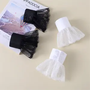 Puños postizos desmontables de gasa de encaje etéreo para TAPA-8D009, accesorios de ropa, manga de muñeca, bocina, manguito decorativo