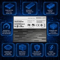 3.84TB NS6500G2 NVMe SSD Server U.2 SFF 2.5 Inch Enterprise Kapasitas Tinggi untuk Pusat Data Teruji