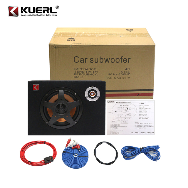 Car Audio Subwoofer 6 Inch 12V High Power Active Car Speaker Built in Amplifier Sub Woofer Subwoofer for Trucks