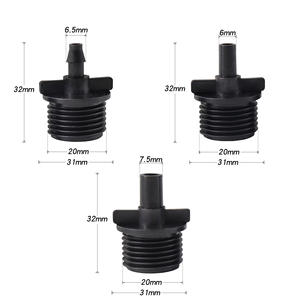 Boquilla de microaspersión de 6 mm, 6.5 mm, 7.5 mm con conector de extremo plano roscado, accesorio de riego por goteo para invernadero y huerto - Product Image 1