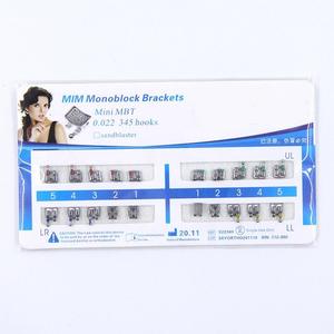 Mini MBT Monoblock Orthodontic Brackets 0.022 Slot 345 Hooks <b>Sandblasted</b> Metal Dental Alignment Accessories - Product Image 1