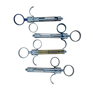 Cartouche de seringue dentaire aspirante pour anesthésie, manuelle, réutilisable, autoclavable, avec anneaux de maintien pour doigts et pouces, en titane doré et bleu, revêtement plasma - Product Image 3