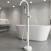 Robinet de Douche Mural Chromé en Laiton avec Mitigeur et Douchette à Main pour Baignoire et Lavabo, Fourniture d'Usine, Finition Dorée