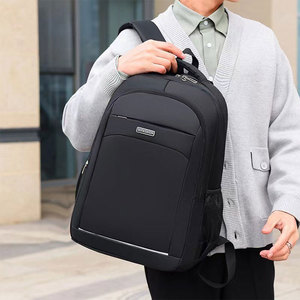Waterproof Lightweight <b>Computer</b> <b>Backpack</b> Double-Headed Zipper Design Multifunctional Oxford Polyester Casual Laptop <b>Backpack</b> - Product Image 1