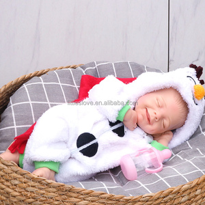 <span class=keywords><strong>40CM</strong></span> Poupée bébé en silicone <span class=keywords><strong>Reborn</strong></span> cheveux peints d'avril Mini poupée pour garçons Cadeau de Noël - Product Image 6