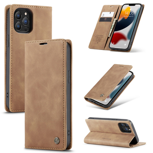 Pour <span class=keywords><strong>iPhone</strong></span> 13 Pro <span class=keywords><strong>12</strong></span> Pro Max iPhone12 iPhone13 Couverture Arrière <span class=keywords><strong>CaseMe</strong></span> 013 Rétro Fente Pour Carte De Visite En Cuir Flip Antichoc Téléphone Cas - Product Image 1