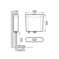 Tanque de Descarga Superior de Plástico Blanco para Inodoro, Tanque de Alta Capacidad, Tanque Colgante para Inodoro, en Oferta
