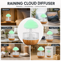 Humidificateur Électrique Relaxant à Sons de Pluie, Machine à Bruit Blanc, Diffuseur d'Huiles Essentielles Nuage de Sommeil, Réglable pour la Maison