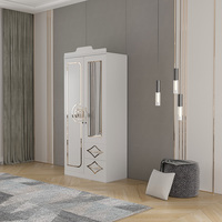 Designs modernes pour chambre à coucher 2 portes armoire blanche armoire 500 mm de profondeur armoire en aluminium armoire à vêtements armoire en plastique
